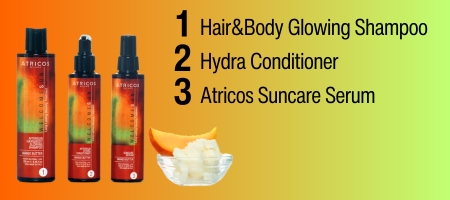 ATRICOS WELCOME SUN ❤ trattamento suncare per un’abbronzatura prolungata e brillante, per capelli protetti e luminosissimi